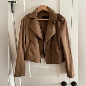 Banana Republic Brown Moto Suede Leather Jacket